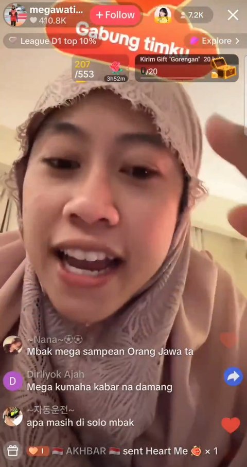 Video Megawati Hangestri Marah-Marah ke Netizen saat Live TikTok Viral, Ada Apa?