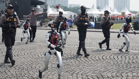 FOTO: Canggihnya Robot Humanoid dan Anjing K9 Polri, Wujud Modernisasi Teknologi Kepolisian