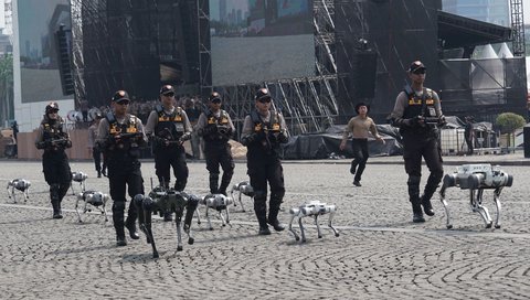 FOTO: Canggihnya Robot Humanoid dan Anjing K9 Polri, Wujud Modernisasi Teknologi Kepolisian