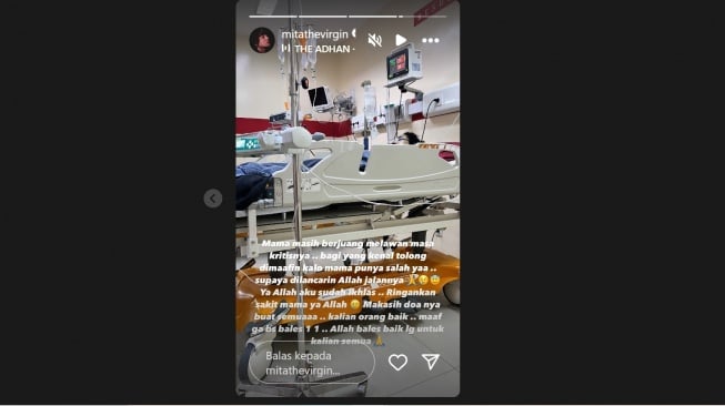Mita The Virgin minta doa dan mohon maaf untuk mewakili sang ibunda