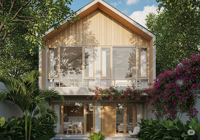 Konsep Scandinavian/Rumah Sederhana 2 Tingkat Lahan Sempit (gemini.com)