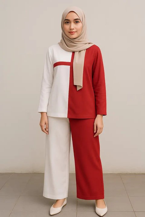 Gaya dan Modis, Ini 8 Ide Outfit Hijab untuk Merayakan HUT RI ke-80