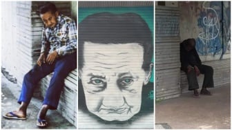 Mbah Arifin Setia Tunggu Kekasih di Pinggir Jalan Sejak 70an Hingga Meninggal, Kini Dijadikan Mural