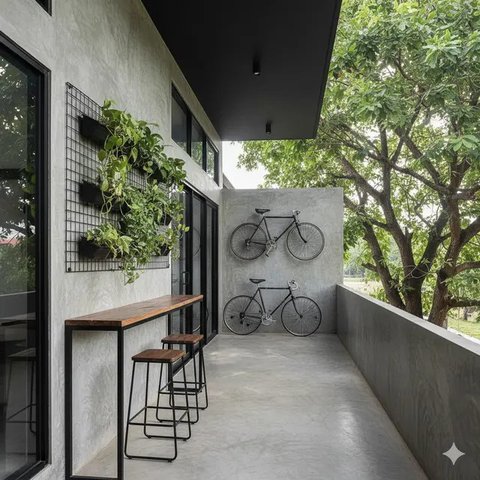 9 Inspirasi Teras Industrial yang Sedang Tren Tahun 2025