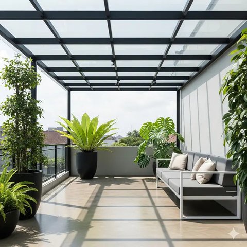 9 Inspirasi Teras Industrial yang Sedang Tren Tahun 2025