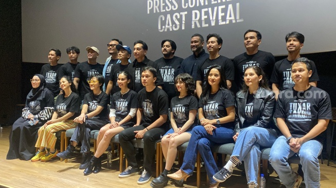 Konferensi pers film Tukar Takdir di kawasan Senayan, Jakarta Pusat, Kamis (14/11/2024). [Film & TV/Tiara Rosana]