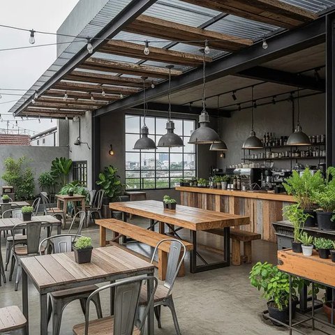 10 Desain Teras Rumah Modern yang Ideal untuk Warung Kopi Kekinian 2025, Estetik dan Ramah Anggaran
