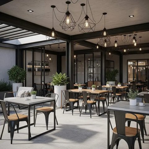 10 Desain Teras Rumah Modern yang Ideal untuk Warung Kopi Kekinian 2025, Estetik dan Ramah Anggaran