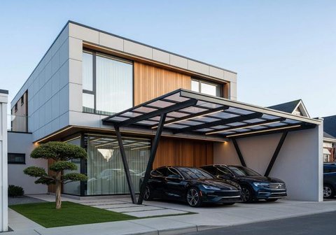 10 Ide Desain Rumah Minimalis dengan Carport untuk 2 Mobil, Solusi Cerdas di Lahan Terbatas