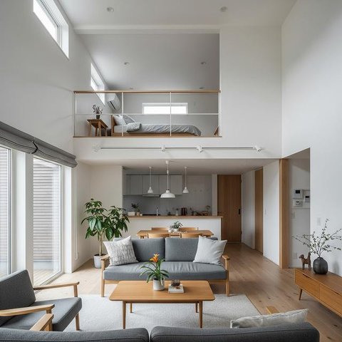 Model Rumah Mungil 4x6 Meter dengan Mezzanine. (Foto: AI)