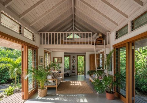 Model Rumah Mungil 4x6 Meter dengan Mezzanine. (Foto: AI)